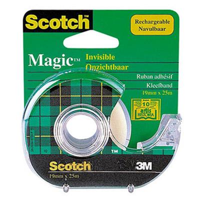 RUBAN ADHESIF INVISIBLE SCOTCH MAGIC TAPE - 19 MM X 15 M - SUR DEVIDOIR PLASTIQUE