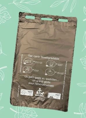 Sachet canin végétal en liasse - 100% biodégradable et compostable - 2000 sachets par carton - fabriqué en France_0