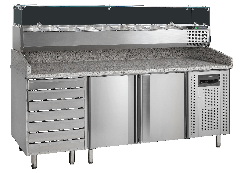 Table à pizza avec module pour garniture TEFCOLD PT1310 + VK38-200_0