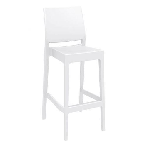 TABOURET DE BAR EMPILABLE - BLANC - SPICE