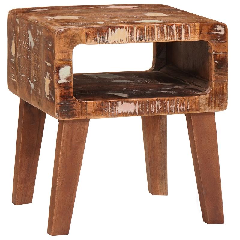 VidaXL Table d'appoint Marron 40 x 32 x 46 cm Bois Recyclé Solide Modèle Ombre Orion Prime Plus - 4104552_0
