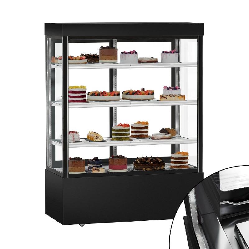 Vitrine réfrigérée pour pâtisserie MADRID - 1500 mm - 3 étagères - Noir_0