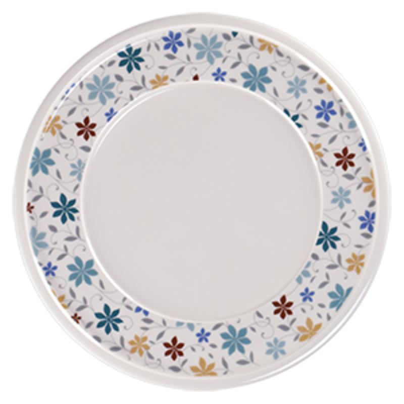 ASSIETTE PLATE BLANC PORCELAINE Ø 27,8 CM RAKSTONE EASE DÉCOR SUMMER