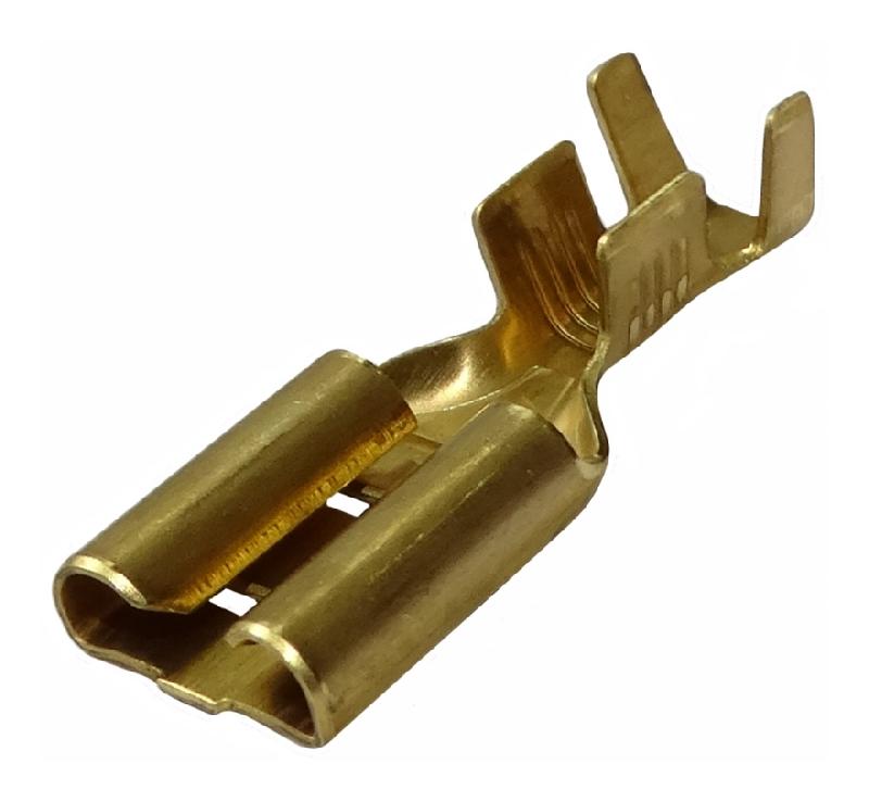 10x Cosse électrique mâle//femelle plate 6.3mm 0.8mm 0.75-1.25mm2 isolé rouge