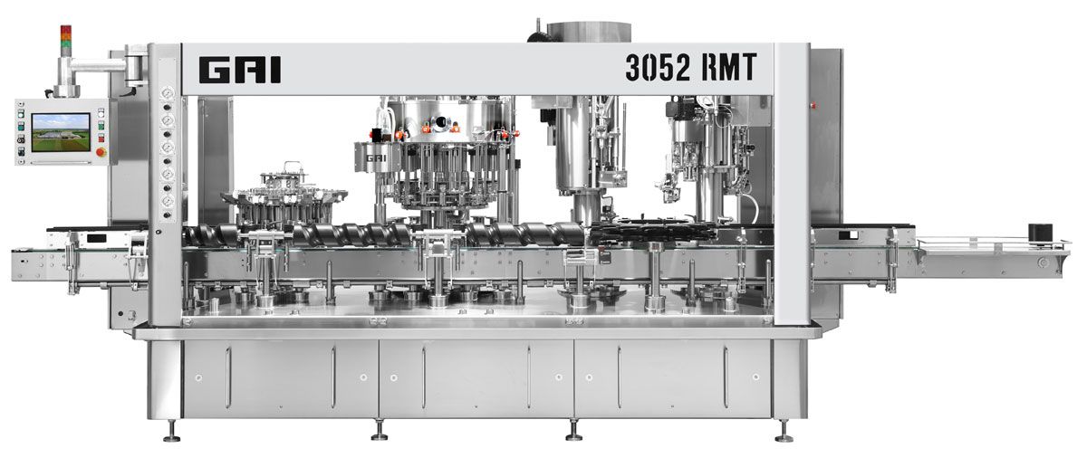3052 RMT - Matériels d'embouteillage alimentaires - GAI France - Rinçage, désaération, tirage, bouchage, capsulage - Cadence jusqu’à 3 000 bouteilles/heure_0