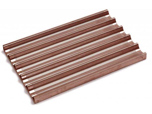808245-Hendi - Plateau pour 5 baguettes en aluminium avec couche anti-adhésive - 600x400mm - Pro Chr_0