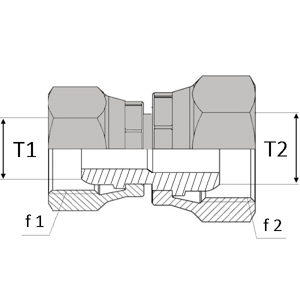 Adaptateur femelle série 24° x femelle série 24° pré-serti - 13.25 , 20X150 , 16.75 , 24X150_0