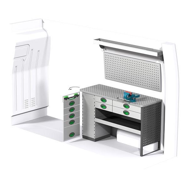 Aménagement métal côté droit - 1330mm x 855mm x 470mm - 98Kg - Marque Nissan_0