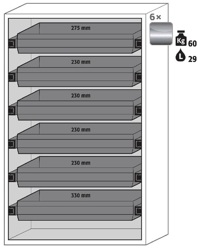 ARMOIRE SÉCURITÉ S-PHOENIX VOL.2-90 S90.196.120.FDAC JAUNE - MANUTAN COLLECTIVITÉS