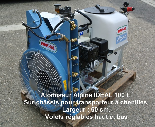 Atomiseur viticole sur châssis pour transporteur à chenilles - Alpine IDEAL 100 L._0
