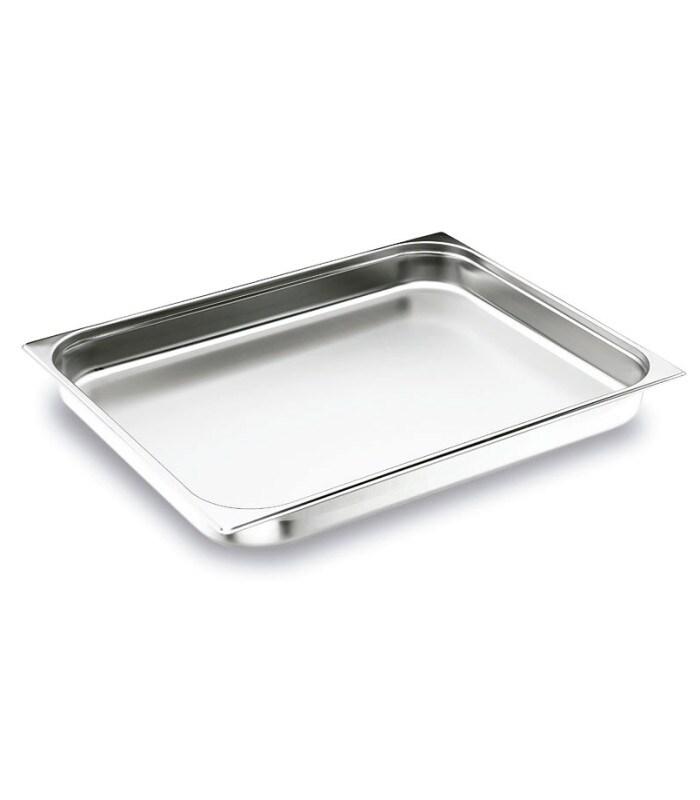 Bac Gastronorm Lacor GN 2/1 en acier inoxydable AISI 200, 20 cm, 60 L - inox 8414271073977_0