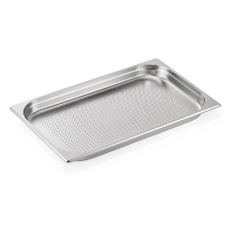 Bac inox perforé fond GN 1/1 H 40 mm 5 ltr GN ESSENTIALS lot de 6 - Was Germany - multi-matériau 4044925165945_0