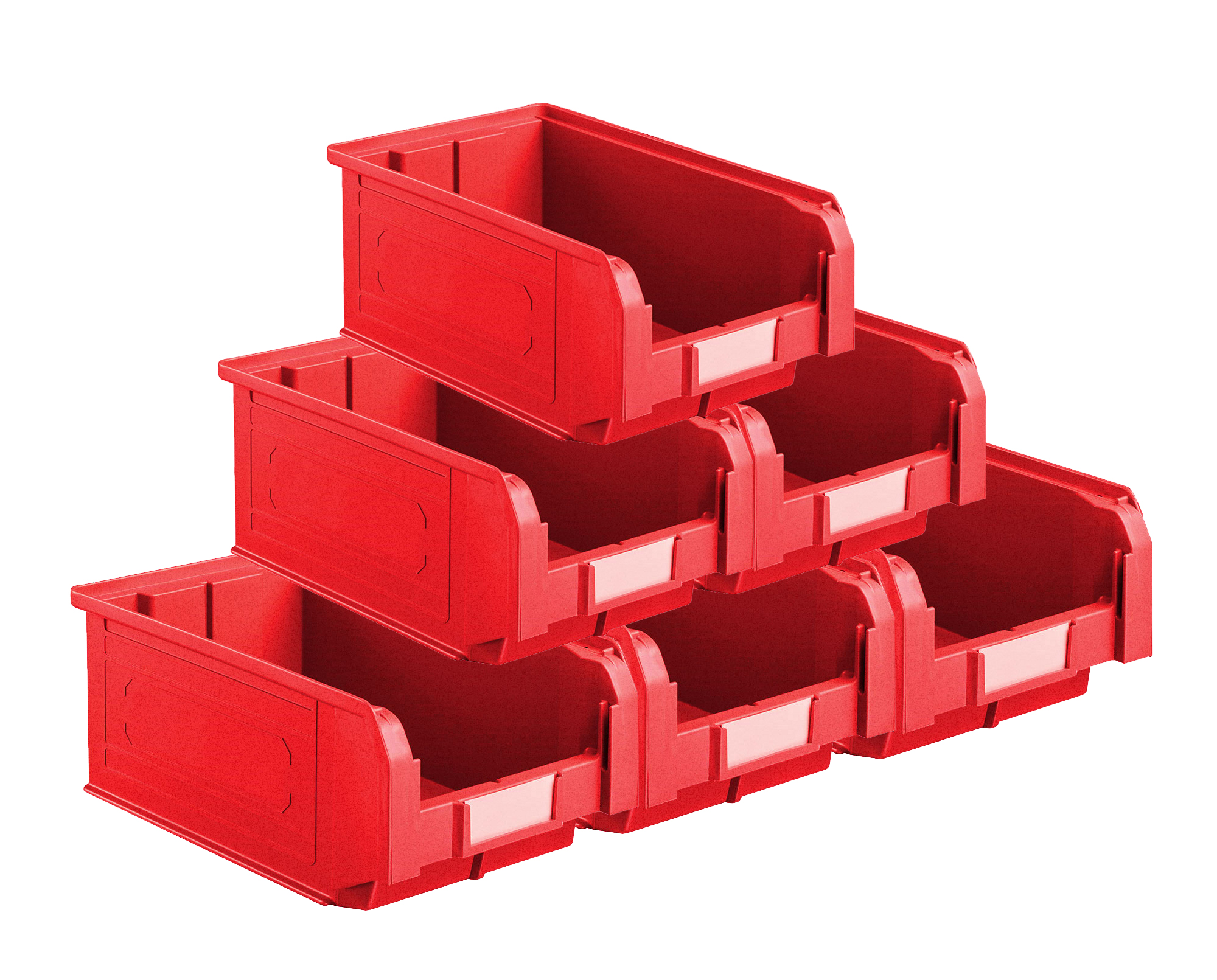 BACS PLASTIQUES À BEC 9.4 LITRES ROUGE (LOT DE 21)