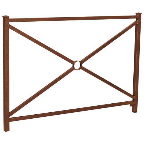 BARRIÈRE ORLÉANS 1.47 M STRUC SIMPLE CROIX - ZINC ASP CORTEN - PROCITY