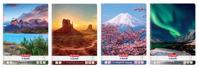 CAHIER SPIRALÉ 'PAYSAGES DE RÊVE', A4, QUADRILLÉ - LOT DE 7
