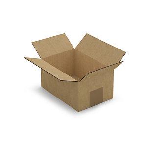 CAISSE CARTON BRUNE SIMPLE CANNELURE RAJA 18,5X12,5X9 CM