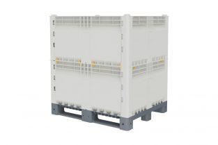 Caisse-palette pliable Dolav Kitbin - double hauteur - 1200x1000x1280 mm - 1234L - 600 kg de charge max_0