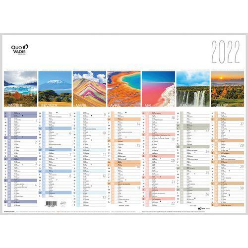 CALENDRIER FANTAISIE LA TERRE 13 MOIS - 55X405CM