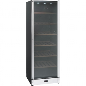 Cave à vin SCV115A - 368L, porte inox/verre, intégrable ou pose libre, capacité 197 bouteilles_0