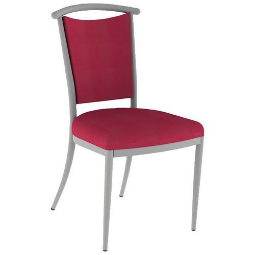 CHAISE 550 ALU ASS/DOS GINKGO PIVOINE - 4P GRIS 9006 - MOBIDECOR