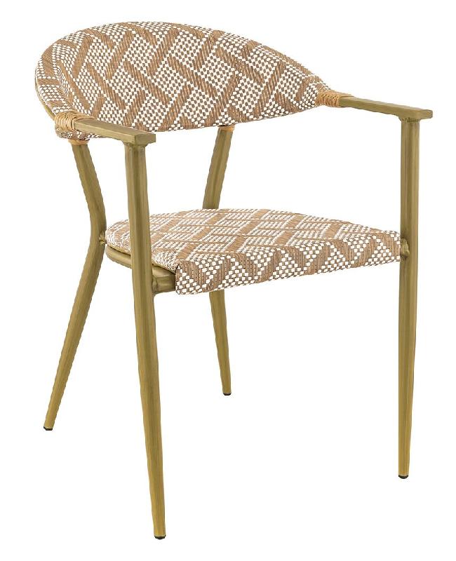 Chaise eden blanc/camel, 77x59x57 cm, France mobilier chr - aluminium 3760326527977_0