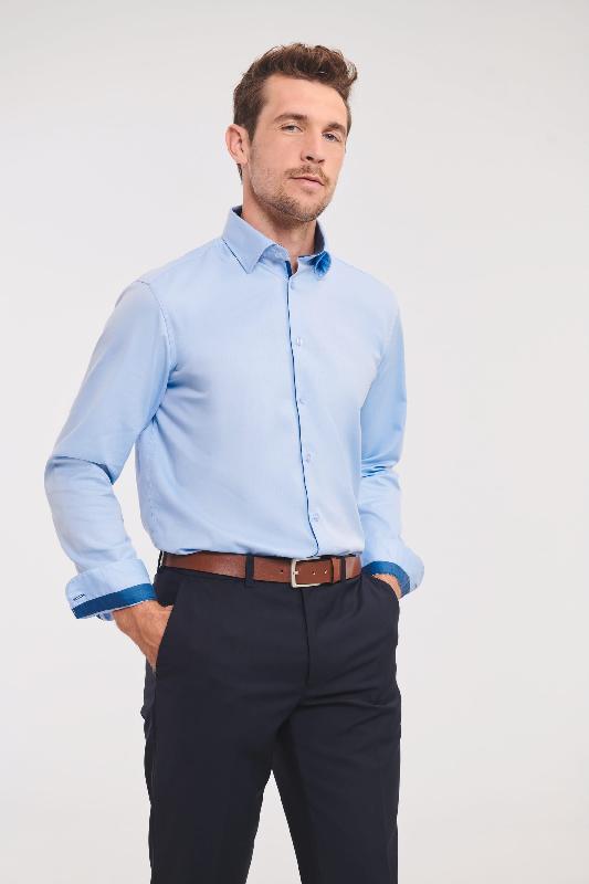 Chemise de travail à motifs chevrons manches longues - Réf: RU964M - Russell - Tissu épais et résistant - Plusieurs tailles et couleurs disponibles_0