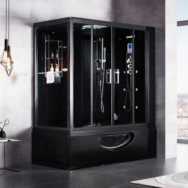 COMBI BALNEO DOUCHE HAMMAM CBH BLACK ARCHIPEL® 179X97 - DROITE_0