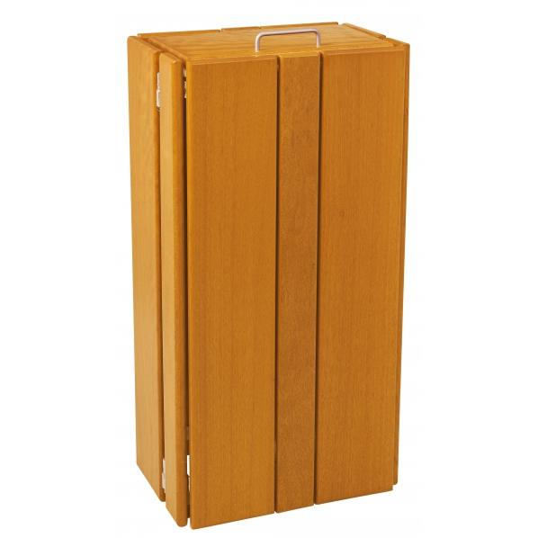 Corbeille publique 100 litres modèle Séville - PROCITY® - Version standard, bois acajou, garantie 5 ans_0