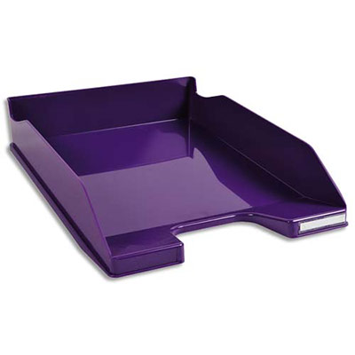 CORBEILLE A COURRIER EXACOMPTA IDERAMA - EN POLYSTYRENE - L34,7 X H6,5 X P25,5 CM - VIOLET GLOSSY - LOT DE 6