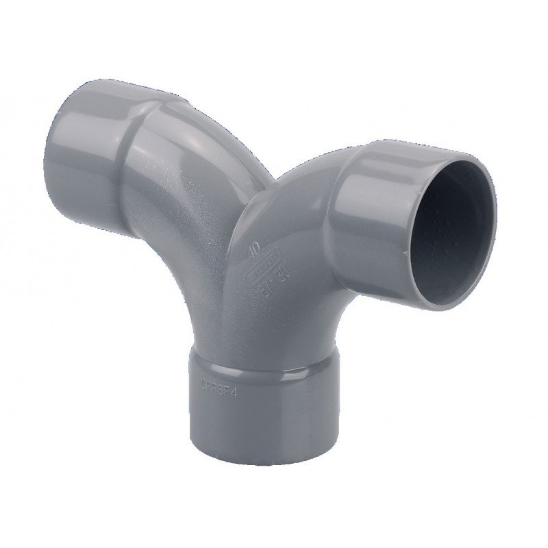COUDE DOUBLE PARALLÈLE FEMELLE-FEMELLE 87° D40 - WAVIN - 4005700