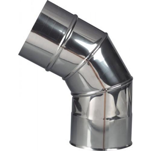 COUDE INOX À 60° - SIMPLE PAROI - SECTEURS LISSES - DIAMÈTRE 139 MM TEN