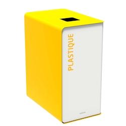 Rossignol - Borne de tri avec bac 65L CUBATRI - plastique blanc/jaune - jaune métal 55871_0