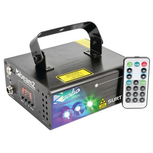 DOUBLE LASER SURTUR II RG GOBO DMX IRC LED BLEUE 3 W