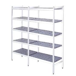 EURAST - Étagères en duralumin 5 niveaux - 2226x470x1700 mm - 22264500 - inox 22264500_0