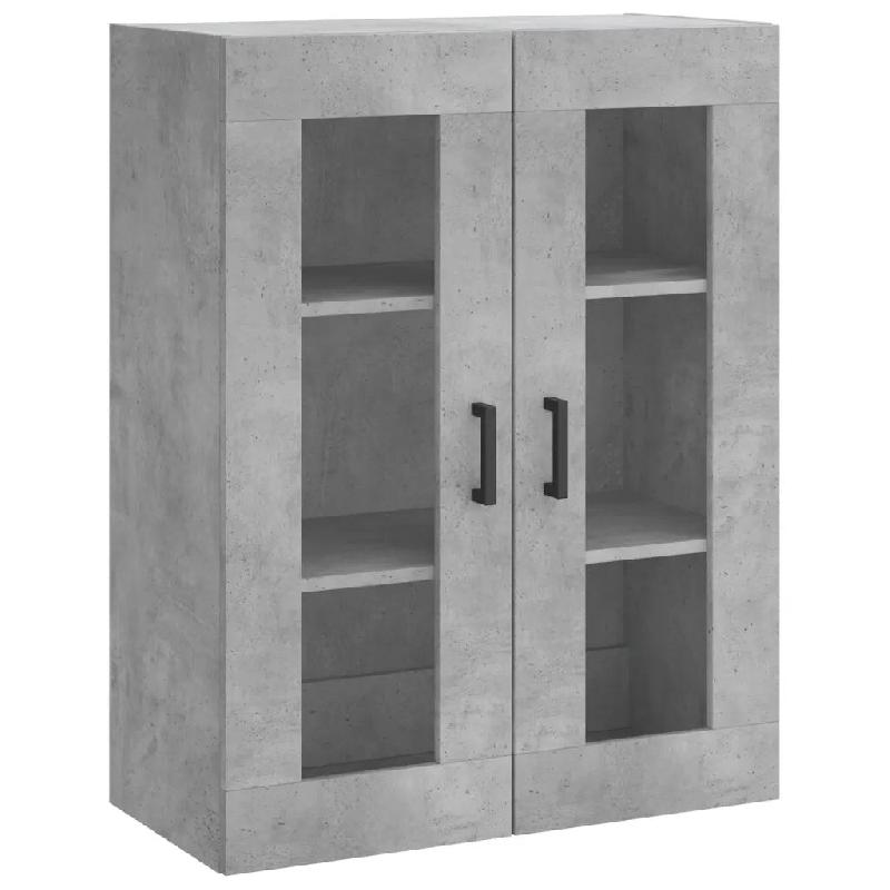 Helloshop26 - Armoire murale design élégante rangement pratique 69,5 x 34 x 90 cm en bois gris béton 02_0048627 - gris verre 3000235380943_0