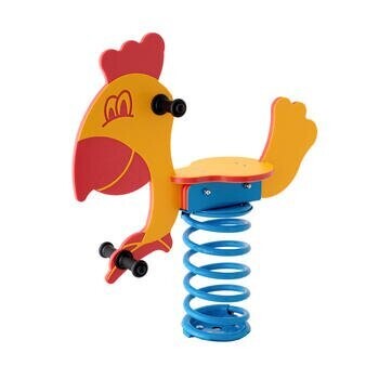 Jeu à ressort poulet - Monoplace motif animalier conforme EN1176 - Référence BT15090_0