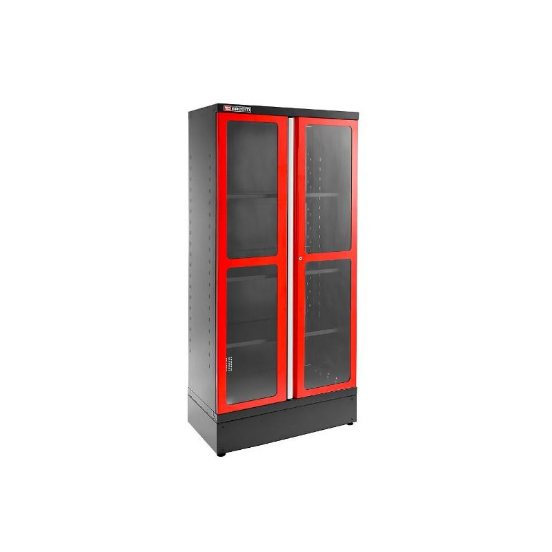 Jls3 armoire a 2 portes vitrees h 2m l1000mm rouge - jetline - FACOM france | jls3-a1000pv_0