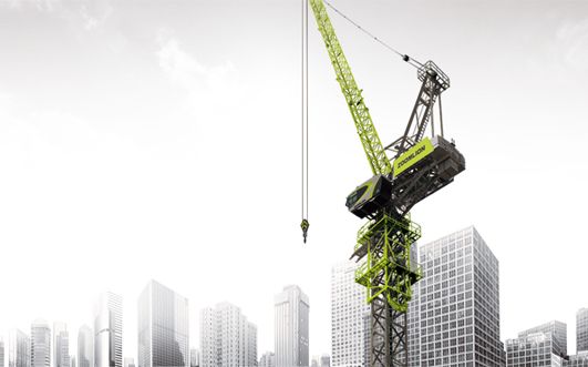 L400-25 - Grue à tour à flèche relevable Zoomlion - luffing-jib - mécanisme de chariotage puissance (kW) 60, 75_0