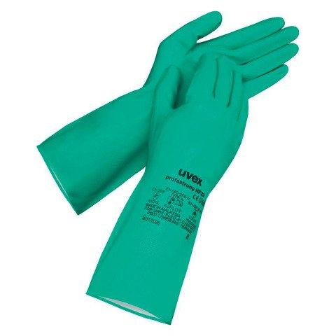 LOT DE 12 - GANTS DE PROTECTION CHIMIQUE UVEX PROFASTRONG NF33, TAILLE 8 - LA PAIRE