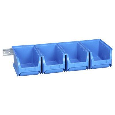 LOT DE 2 - JEU DE 4 BACS À BEC AVEC RAIL MURAL PROFIPLUS 3/5, BLEU