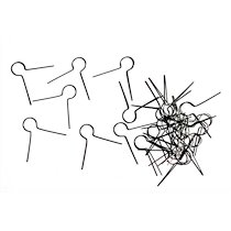 LOT DE 25 ATTACHES EN MÉTAL POUR SUSPENDRE LES PRODUITS EN POLYSTYRÈNE - LOT DE 10