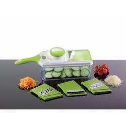 Mandoline Coupe-légumes multifonctions réglable 4 lames Enrico 811-107 - vert 409398_0