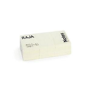 NOTES REPOSITIONNABLES RAJA JAUNES 76 X 102 MM 100 FEUILLES