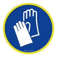 PANNEAU PORT DES GANTS DE PROTECTION OBLIGATOIRE - HAUTE VISIBILITÉ