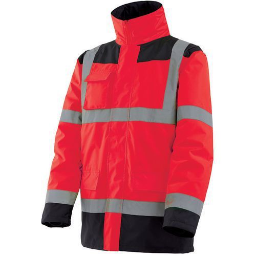 PARKA 4 EN 1 HAUTE VISIBILITÉ ROUGE DE TAILLE S - SINGER SAFETY