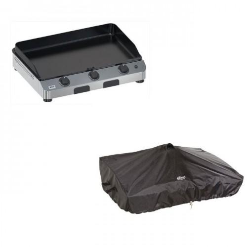 PLANCHA GAZ 3 BRÛLEURS 75CM INOX - FUSION 75 + HOUSSE DE PROTECTION OFFERTE ENO
