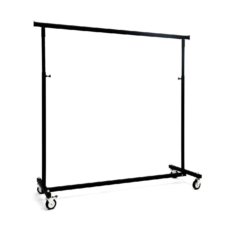 Portant pliable extensible L150-210 cm H118-190 cm Noir mat_0