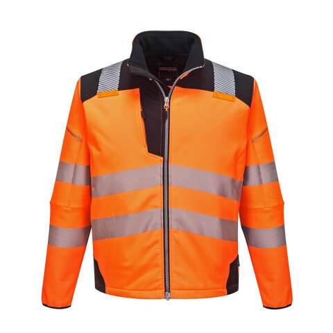 PORTWEST T402 SOFTSHELL HAUTE-VISIBILITÉ PW3 ORANGE/NOIR - TAILLE XL