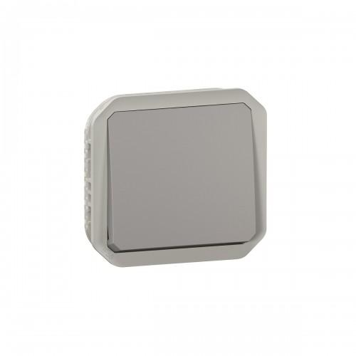 POUSSOIR NO COMPOSABLE AVEC ENJOLIVEUR - ÉTANCHE - GRIS - PLEXO LEGRAND