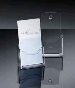 PRÉSENTOIR BROCHURES DE TABLE, ACRYLIQUE, DL, AVEC 1 - LOT DE 4